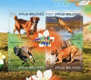 Maldive Islands 2014 DOGS Sheet Perforated Mint (NH)