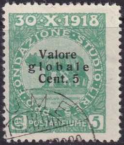 Fiume 1920 Sc 73B used third overprint