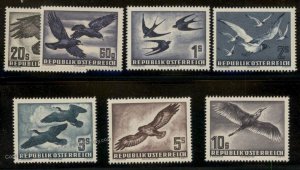 Austria 1950s Birds Set 60g-20S Mi955-956꾨꾸-987 Complete MNH 92977