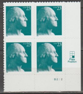 #3468a, PB-4 L/R. George Washington MNH, '.23 cent'