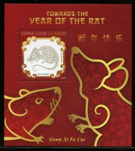 SIERRA LEONE 2019 TOWARD THE YEAR OF THE RAT SOUVENIR SHEET II  MINT NH