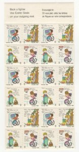 Canadian Easter Seals 1985 Sheet of 24   MNH