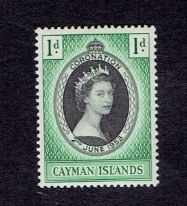 CAYMAN ISLANDS SCOTT#150 1953 QEII CORONATION - MNH