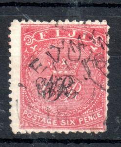 Fiji 1876-77 6d rose fine used SG#33 WS13867