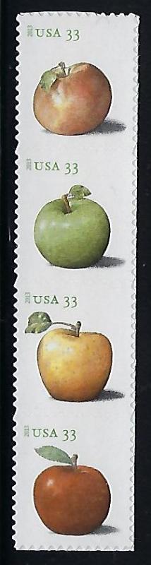 Catalog #4727 30 Strip of 4 33ct Stamps Apples Fruit Trees Northern Spy Baldwins