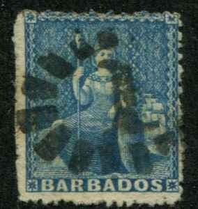 Barbados SC# 16  Victoria (1d)  blue Used