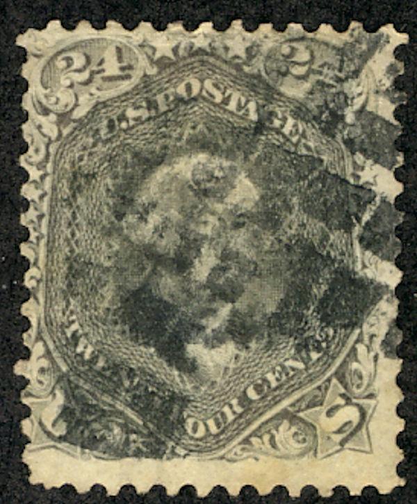 US #78b SCV $425.00 VF/XF, lovely shade, nicely centered, grey color, SUPER N...