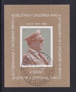 Yugoslavia  #1659  cancelled  1983 Tito antifascist council sheet