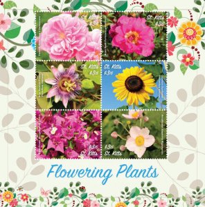 Saint Kitts - 2016 FLOWERING PLANTS SHEET OF 6 STAMPS MNH