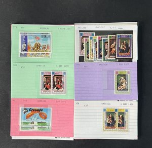 Grenada Stamp Collection on Dealer Cards $245 Cat Value ZAYIX 0825CB14521