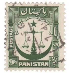 PAKISTAN STAMP 1948 - 57 SCOTT # 26a. PER. 13. USED. # 2