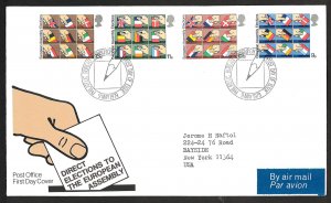 Great Britain Sc#859-862 European Assembly Elections  (1979) FDC