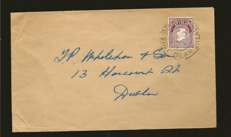 Ireland 108 on Postmarked 1957 Cover Used