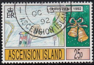 Ascension 1992 used Sc #551 25p Hello, Bells Christmas