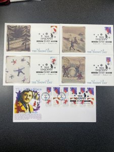 FDC 5243-46 The Snowy Day 1st Day Of Issued 2017 - 5 Covers
