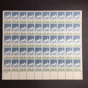 US, 1098, WHOOPING CRANE, FULL SHEET, MINT NH, 1950'S COLLECTION