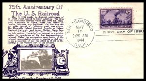 US 922 Transcontinental Railroad Crosby U/A FDC