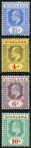 St Helena SG60/4 KEVII Set of 4 M/M