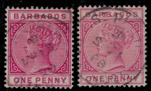 Barbados #61,61a  CV $4.10