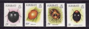 Kiribati-Sc#607-10-Unused NH set-Insects-Beetles-1993-