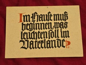 Nazi German Third Reich Postcard RAD VATERLAND w Adolf Hitler stamp WW2 WWII