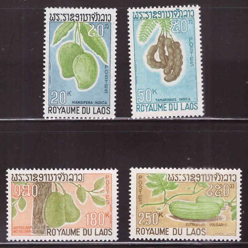 LAOS Scott 174-177  Fruit set MNH**