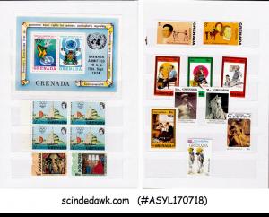 COLLECTION OF GRENADA MNH STAMPS IN STOCK BOOK