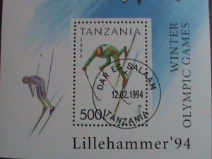 TANZANIA STAMP-1994 SC#1208 WINTER OLYMPIC LILLEHAMMER'94  CTO S/S SHEET.