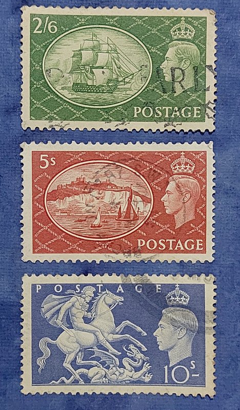 1951 Great Britain King George Complete Set of 4  Mint Used/VF/XF SC#286-289