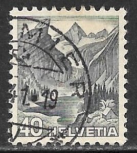 SWITZERLAND 1936-42 40c SANTIS LAKE Pictorial Sc 236 VFU