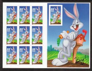 U.S. Bugs Bunny 3137 Sheetlet MNH VF 