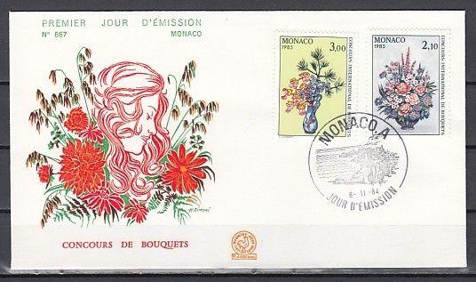 Monaco, Scott cat. 1440-1441. International Flower Show. First day cover. ^