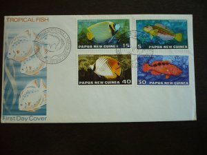 Postal History - Papua New Guinea - Scott# 442-445 - First Day Cover