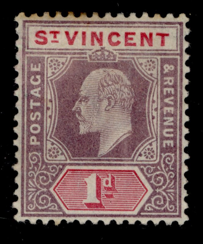 ST. VINCENT EDVII SG86, 1d dull purple & carmine, M MINT. Cat £28.