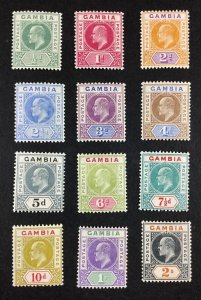 MOMEN: GAMBIA SG #57-68 1904-1906 MINT OG LH/1NH(2.5d) £300 LOT #67999