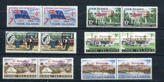 Cook Islands 1965 Pair memory of Sir W.Churchill Internal self Government 10643