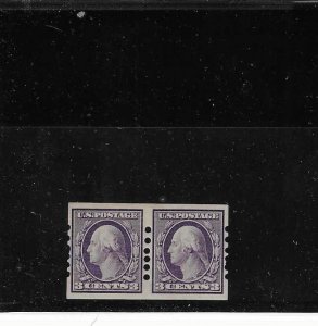 US SCOTT# 345 PAIR W/SCHERMACK TYPE II PERFS MNH