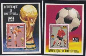 Burkina Faso # C187-188, World Cup Soccer Souvenir Sheets, Mint NH, 1/2 Cat.