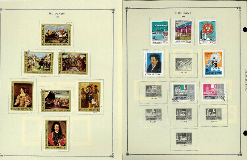 Hungary 1874-1979 M, U & CTO Hinged on Scott International Pages