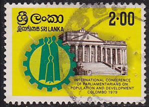 Sri Lanka 560 Family in Cogwheel, Parliament 1979
