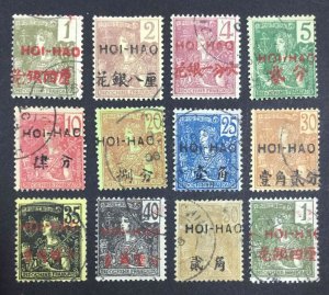 MOMEN: FRENCH COLONIES HOIHAO SC #32/45 1906 USED LOT #63904