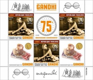 Togo - 2023 Mahatma Gandhi Anniversary - 3 Stamp Sheet - TG230128a