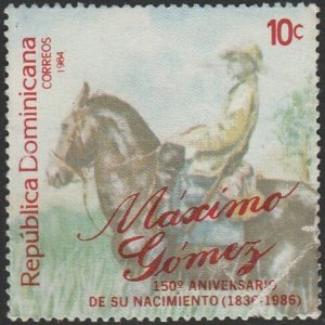 Dominican Rep. 1984 10c Maximo Gomez on Horse USED-NH-Poor