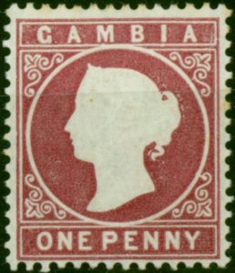 Gambia 1880 1d Maroon SG12b Fine MM (2)