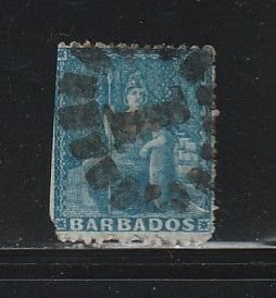 Barbados 2 U Britannia, Nupped Corner SCV $80.00