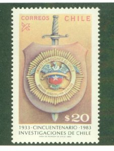 CHILE 649 MNH BIN $1.25