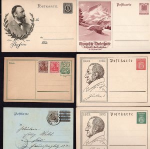 GERMANY 1890's-1930's COLLECTION OF 28 POSTAL CARDS 7 ARE UNUSED DIFFERENT TOWN