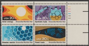 U.S.  Scott# 2009a 1982 Knoxville World's Fair XF MNH Plate Block #111111