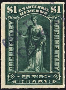 R173 $1.00 Documentary Stamp (1898) Used