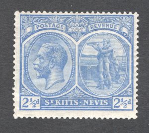 St. Kitts-Nevis, Scott #28   VF, Unused, OG, Hinged, CV $8.25 ..... 6000013